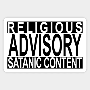 Religious Advisory - Satanic Content Sticker